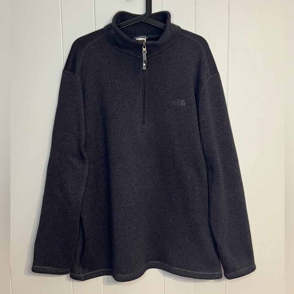 The North‎ Face Men's Gordon Lyons fleece Quarter Zip Dark Gray Size XL